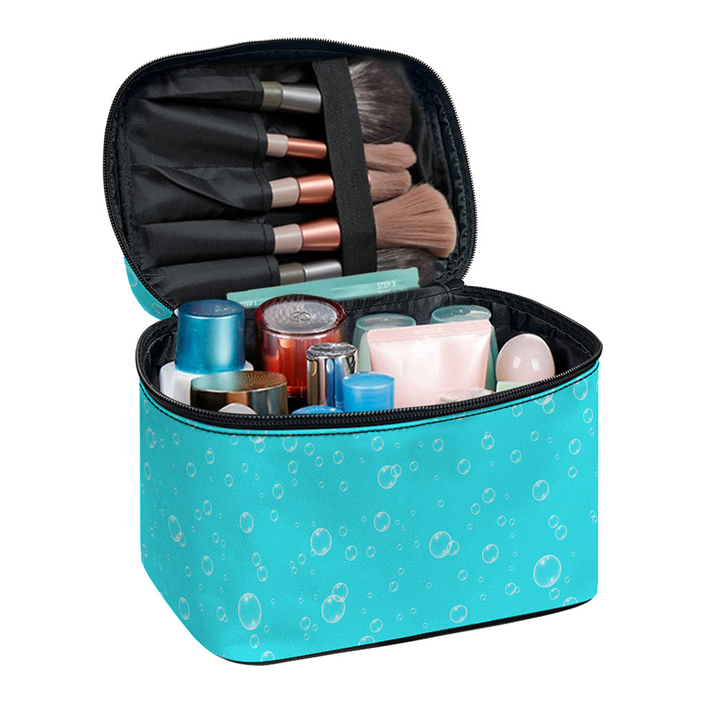 Ocean Bubble Pattern Print Travel Makeup Bag