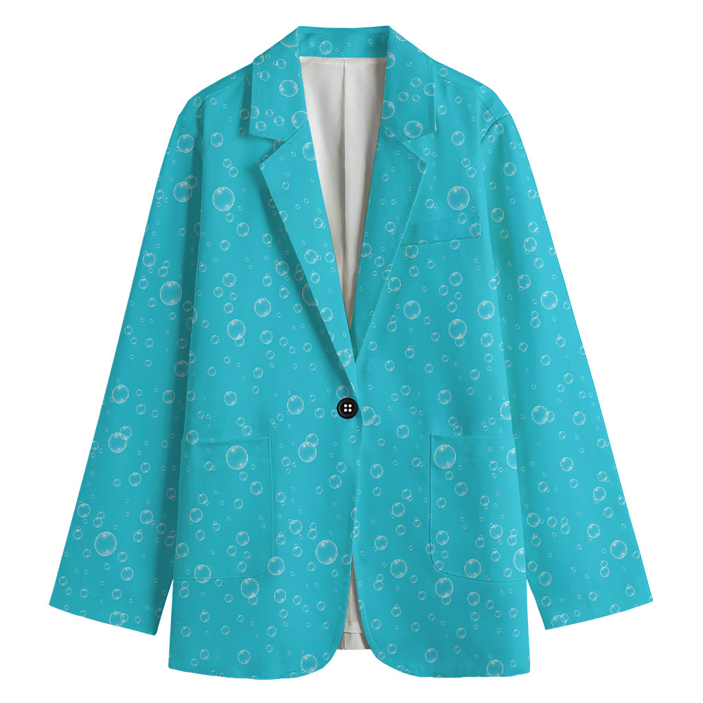 Ocean Bubble Pattern Print Women's Blazer