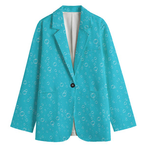 Ocean Bubble Pattern Print Women's Blazer