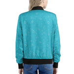 Ocean Bubble Pattern Print Women's Bomber Jacket