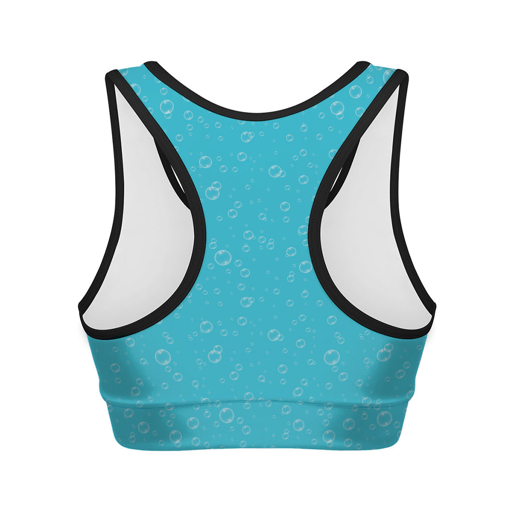 Ocean Bubble Pattern Print Women's Sports Bra