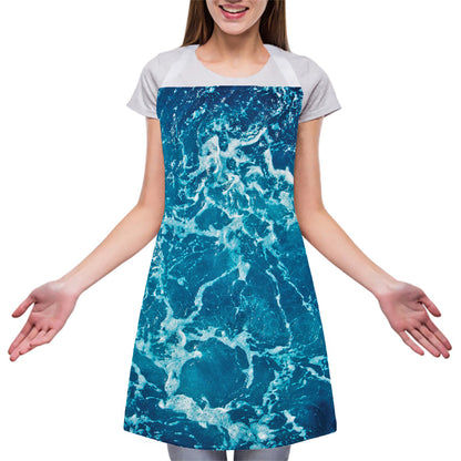 Ocean Surface Print Adjustable Apron