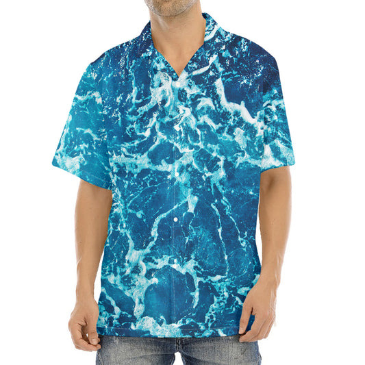 Ocean Surface Print Aloha Shirt
