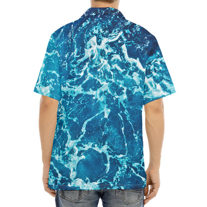 Ocean Surface Print Aloha Shirt