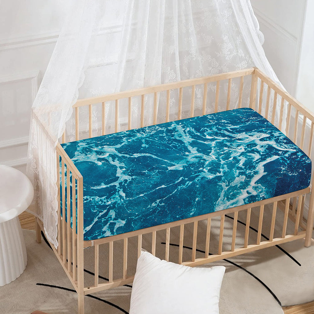 Ocean Surface Print Baby Crib Sheet