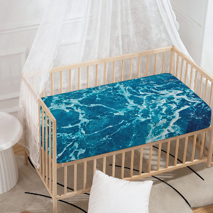 Ocean Surface Print Baby Crib Sheet