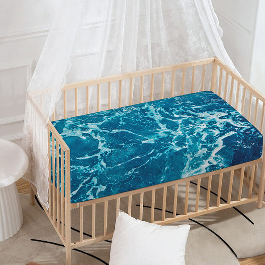 Ocean Surface Print Baby Crib Sheet