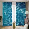 Ocean Surface Print Blackout Pencil Pleat Curtains