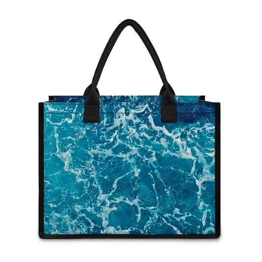 Ocean Surface Print Canvas Tote Bag