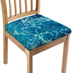 Ocean Surface Print Chair Cushion Cover