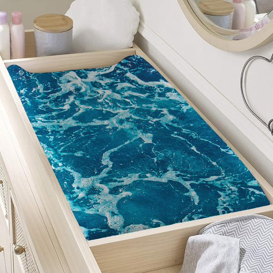 Ocean Surface Print Changing Pad Cover