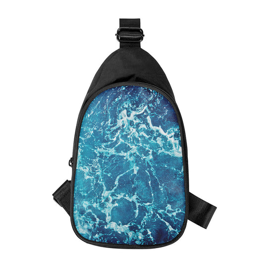 Ocean Surface Print Chest Bag