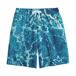 Ocean Surface Print Cotton Shorts