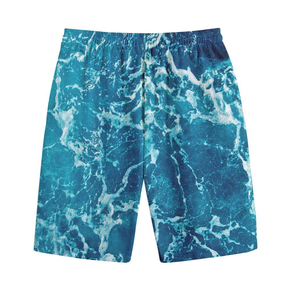 Ocean Surface Print Cotton Shorts