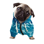 Ocean Surface Print Dog Zip Up Hoodie