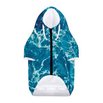 Ocean Surface Print Dog Zip Up Hoodie