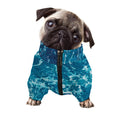 Ocean Surface Print Dog Zip Up Jacket