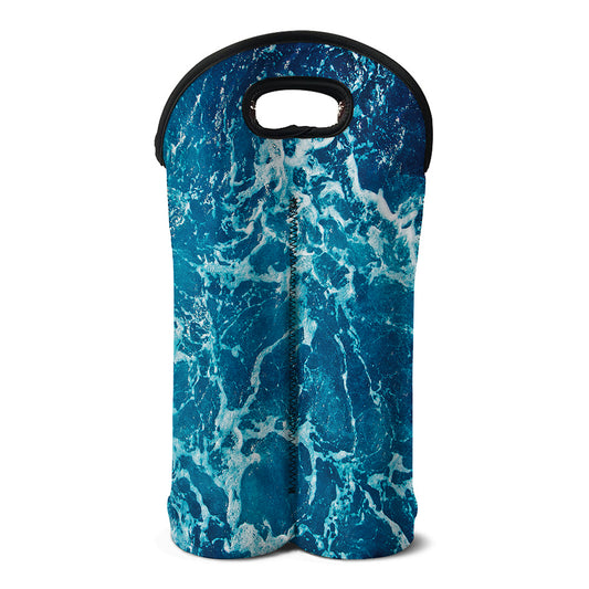 Ocean Surface Print Double Neoprene Wine Tote