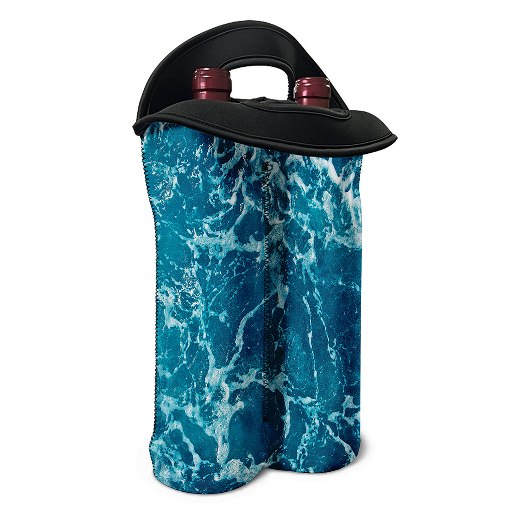 Ocean Surface Print Double Neoprene Wine Tote