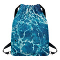 Ocean Surface Print Drawstring Backpack