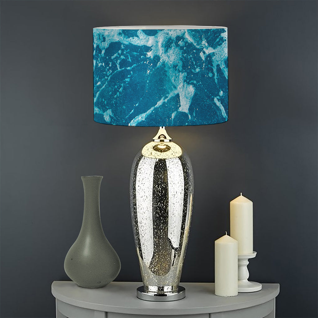 Ocean Surface Print Drum Lamp Shade