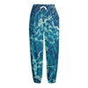 Ocean Surface Print Fleece Lined Knit Pants