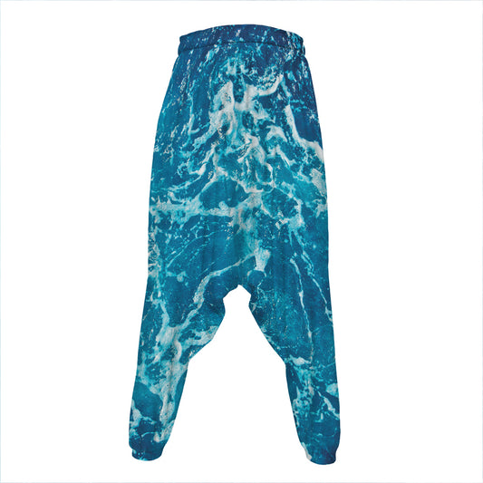 Ocean Surface Print Hammer Pants
