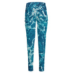 Ocean Surface Print High-Waisted Pocket Leggings