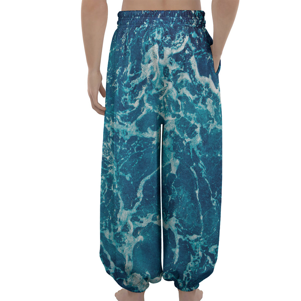 Ocean Surface Print Lantern Pants