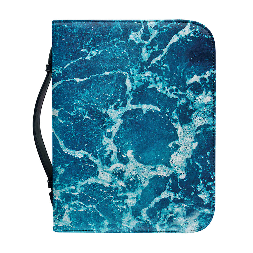 Ocean Surface Print Leather Bible Cover