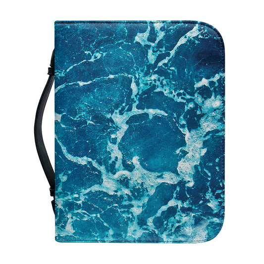 Ocean Surface Print Leather Bible Cover