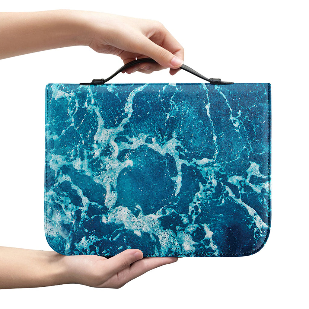 Ocean Surface Print Leather Bible Cover