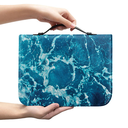 Ocean Surface Print Leather Bible Cover