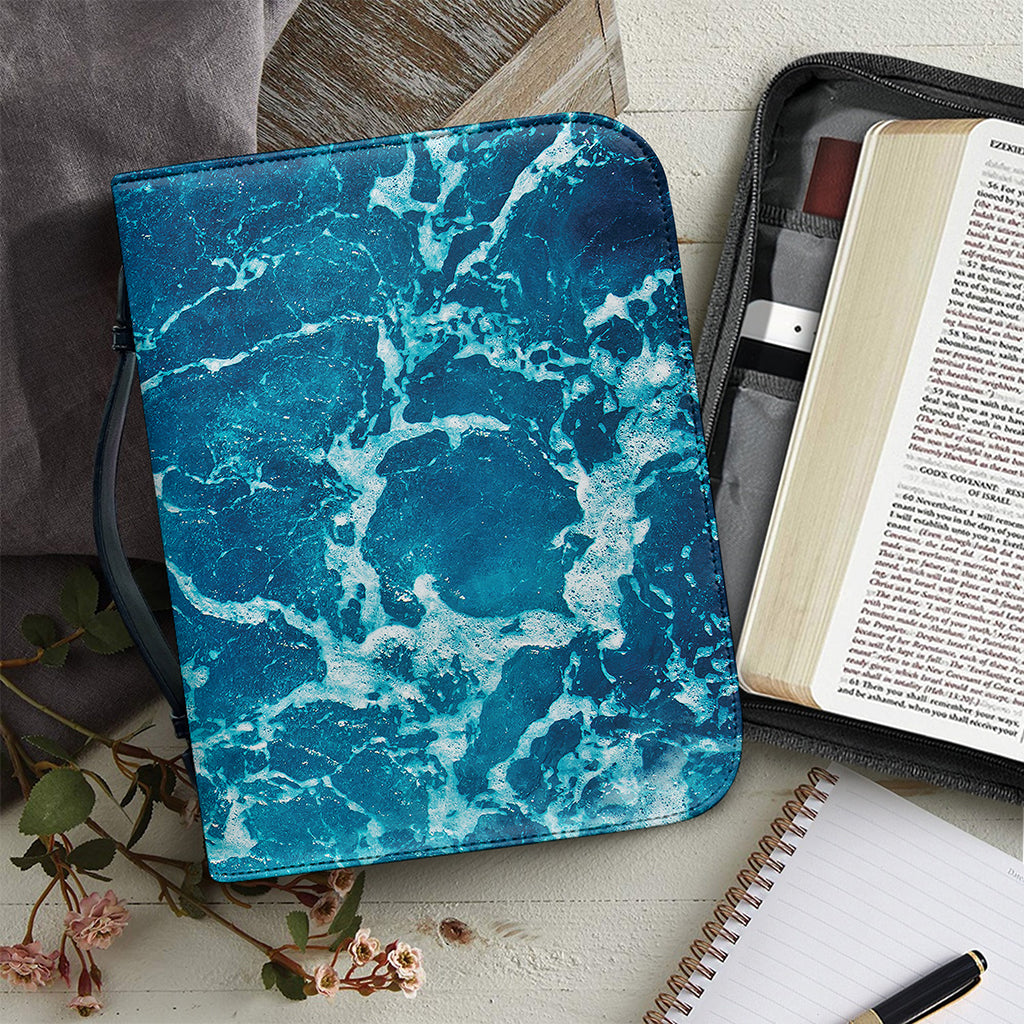 Ocean Surface Print Leather Bible Cover