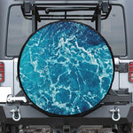 Ocean Surface Print Leather Spare Tire Cover