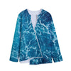 Ocean Surface Print Long Sleeve Short Coat