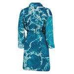 Ocean Surface Print Men's Bathrobe