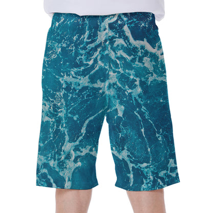 Ocean Surface Print Men's Beach Shorts