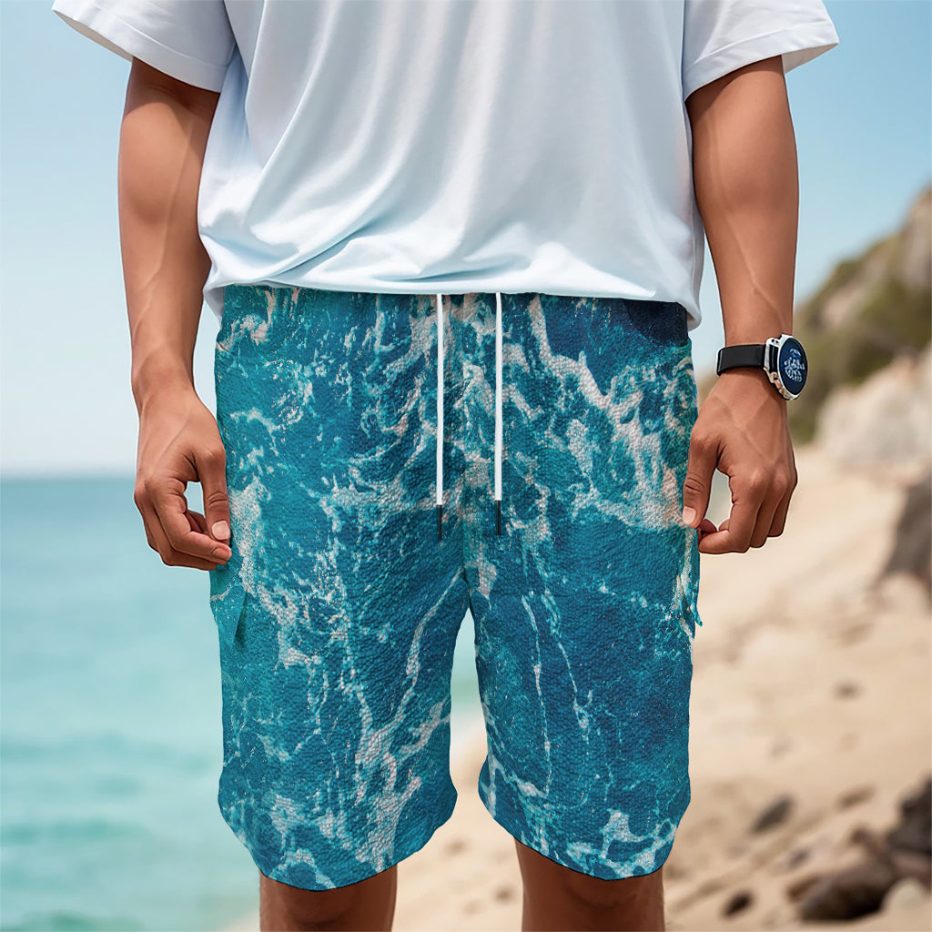 Ocean Surface Print Men's Cargo Shorts