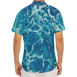 Ocean Surface Print Men's Deep V-Neck Shirt