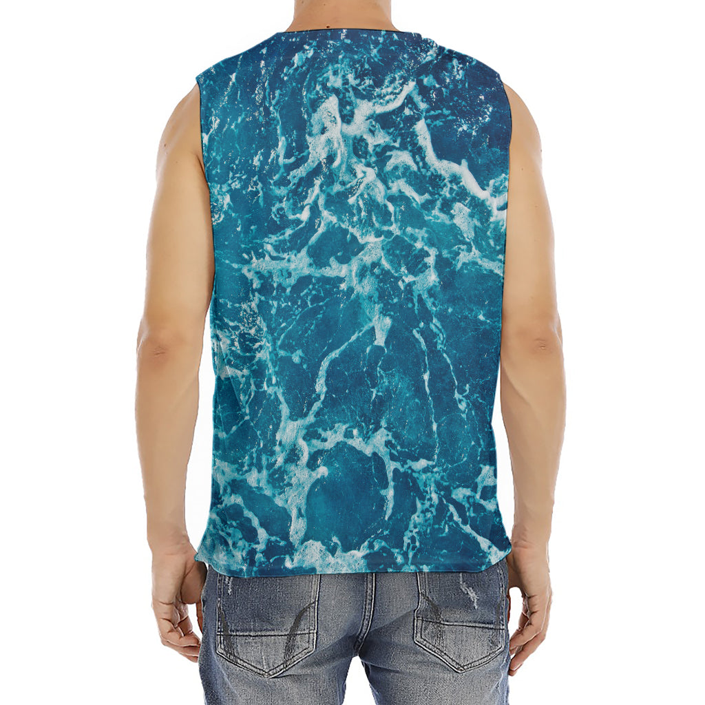 Ocean Surface Print Men's Fitness Tank Top