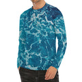 Ocean Surface Print Men's Long Sleeve Rash Guard