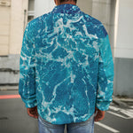 Ocean Surface Print Men's Shirt Jacket