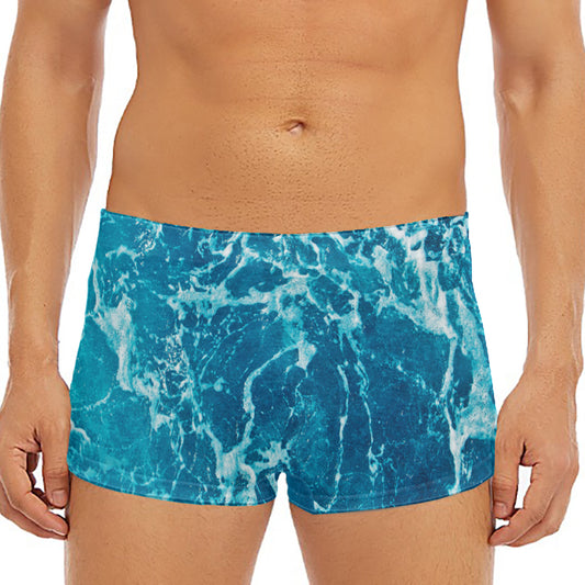 Ocean Surface Print Men's Short Boxer Briefs