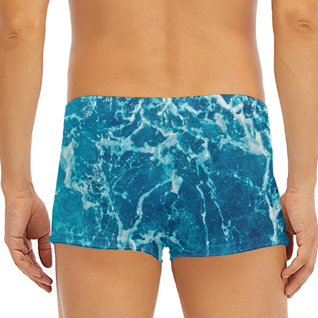 Ocean Surface Print Men's Short Boxer Briefs