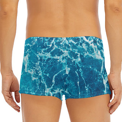 Ocean Surface Print Men's Short Boxer Briefs