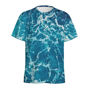 Ocean Surface Print Men's Sports T-Shirt