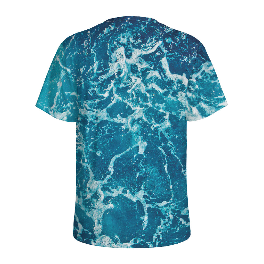 Ocean Surface Print Men's Sports T-Shirt