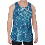Ocean Surface Print Men's Velvet Tank Top