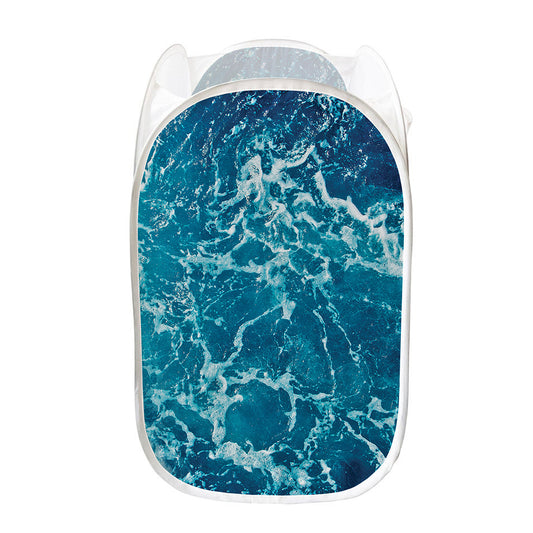 Ocean Surface Print Mesh Laundry Hamper